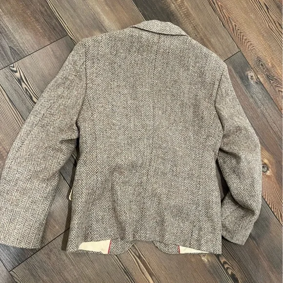 Vintage brown tweed quintessential fall winter blazer - Picture 4 of 15